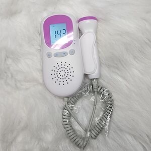 Portable Fetal Doppler with Display - White and Purple